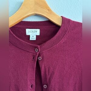 J. Crew Deep Red Knit Cardigan